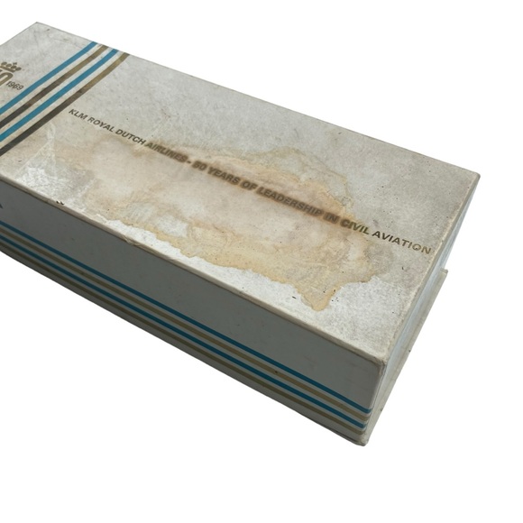 Vintage 1969 KLM Royal Dutch Airline 50 Year Anniversary Cocktail Glass Box Set - Picture 5 of 7